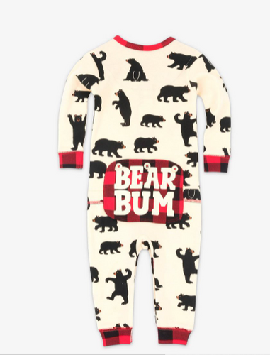 Black Bears Baby Union Suit