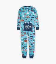 Load image into Gallery viewer, Little Blue House Pj&#39;s - Ski Holiday Union Suit - 2